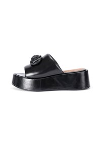 CHELSEA FLATFORM - Muiltjes met hak - black