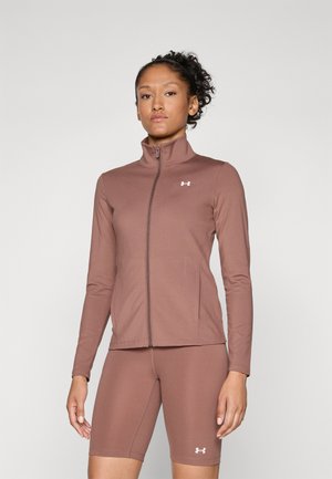 Under Armour MOTION JACKET - Sportinė striukė - sierra taupe/white