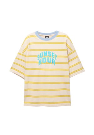 PULL&BEAR Print T-shirt - yellow