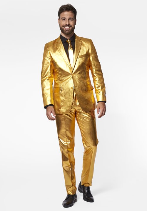 Veste à Paillettes Dorée Pour Homme - Coupe Ajustée, Légère, Pour Mariage, Fête, Soirée Ou Performance