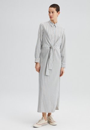 BOWTIE DETAILED STRIPED  - Robe longue - beige