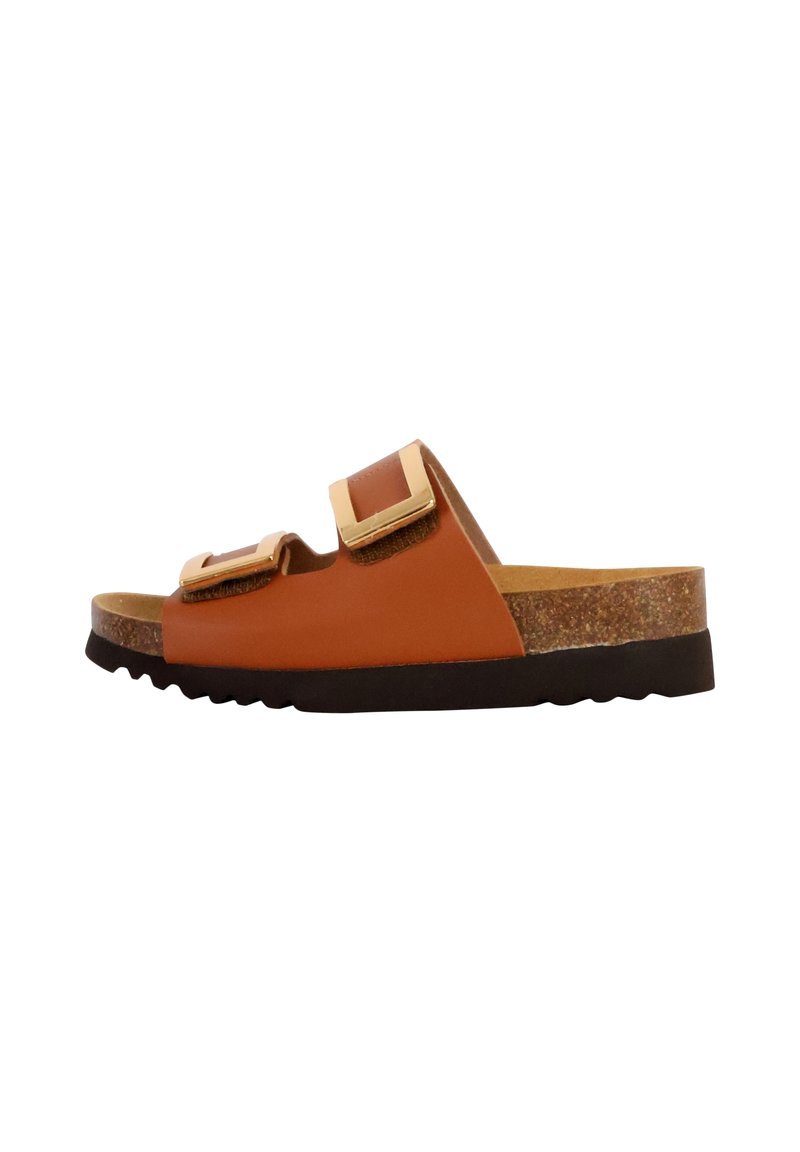 Scholl À ENFILER  MONTEREY STRAPS - Pantofle - camel