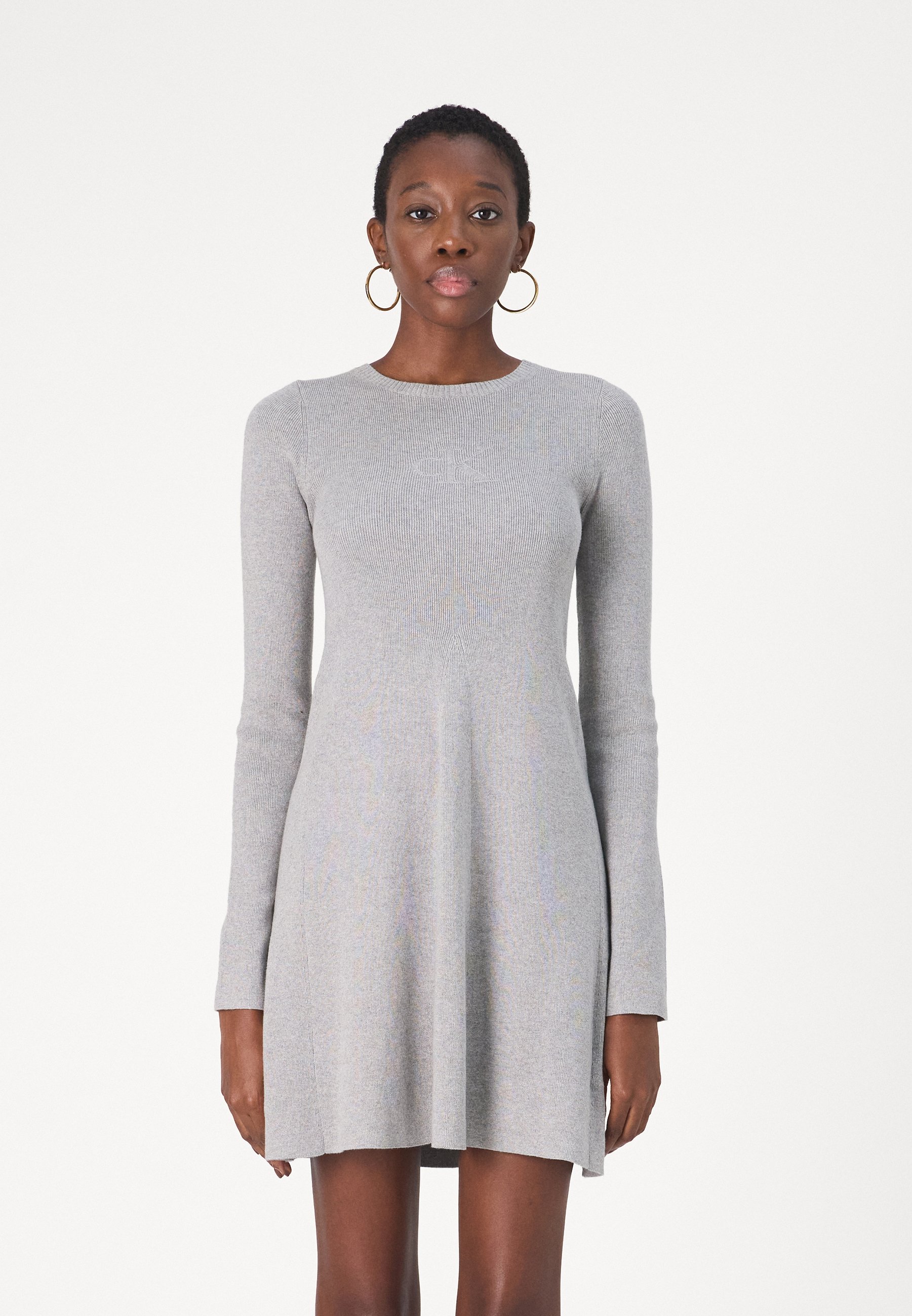 black long sleeve knit mini dress Frankies Bikinis - Jade Long Sleeve Knit Mini Dress