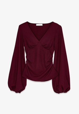 NA-KD, VOLUME SLEEVE - Blusa - burgundy