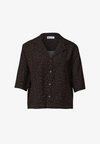 SHORT-SLEEVE BLOUSE WITH A BOWLING COLLAR - Chemisier - molten earth