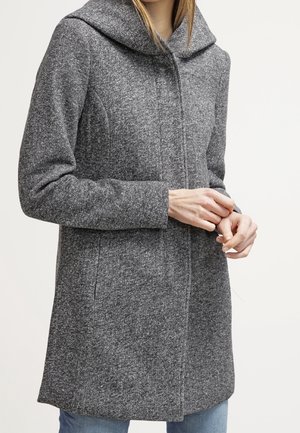 Kort kappa / rock - mottled dark grey