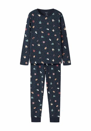 Name it, NKNVISMAS LS NIGHTSET UNISEX - Комплект пижама - blue