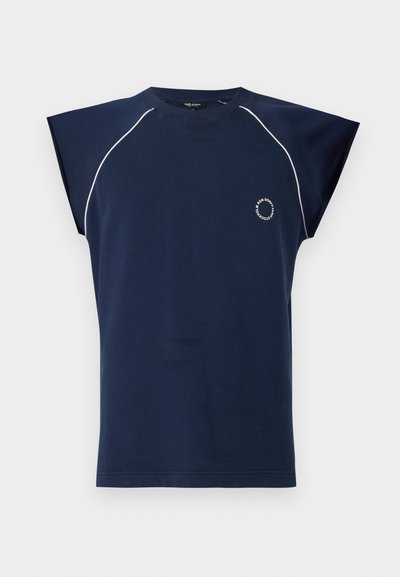 Ron Dorff SLEEVELESS PIPING - Mikina - deep ocean