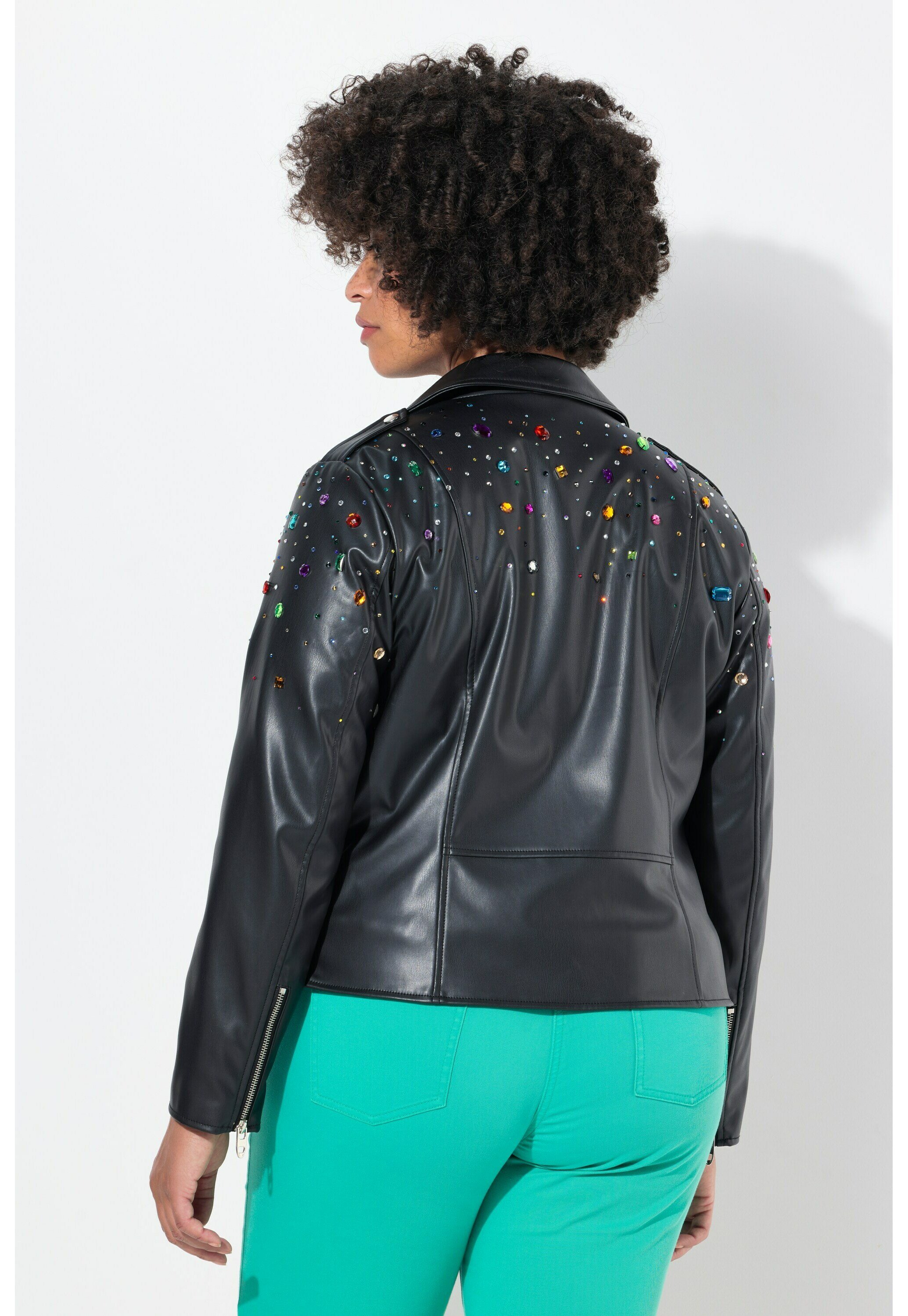Angel of Style BIKER FARBIGE GLITZERSTEINCHEN - Faux leather