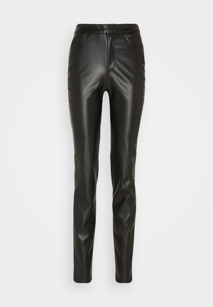 Noisy May Tall, NMANDY MONI PU HW ANKLE PANTS TALL - Pantalones - black