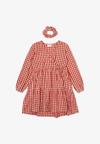 Ikke valgt, poppy red check