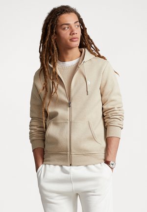 DOUBLE-KNIT FULL-ZIP HOODIE - Sweatjakke - sand heather