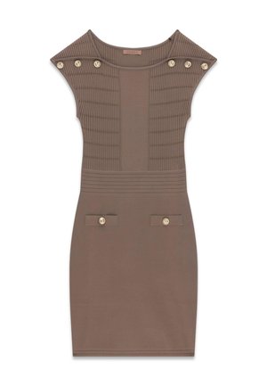 Guess, SQUARE NECK CARMEN SWTR DRESS - Robe pull - beige