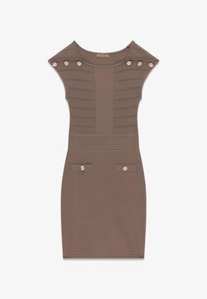 Guess, SQUARE NECK CARMEN SWTR DRESS - Robe pull - beige