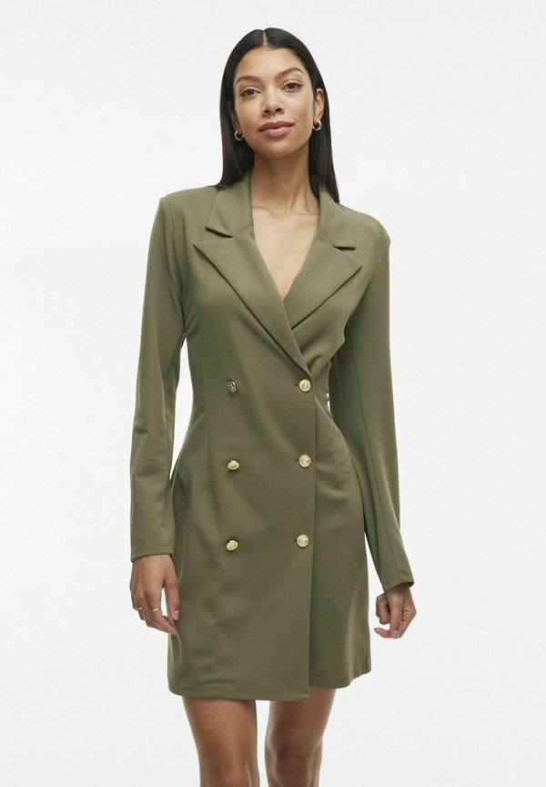 ZWEIREIHIGES - Blusenkleid - dusty olive