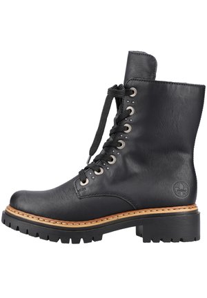 Lace-up ankle boots - black