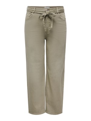ONLY Carmakoma, STRAIGHT-FIT JEANS CARGIANNA MITTLERE TAILLE GERADE GESCHNITTEN JEANS - Jeans Straight Leg - dark olive