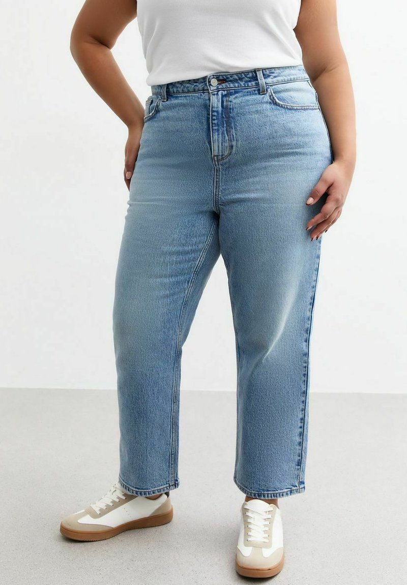 New Look Curves - CURVES MID STRAIGHT LEG - Straight leg jeans - blue, Enlarge