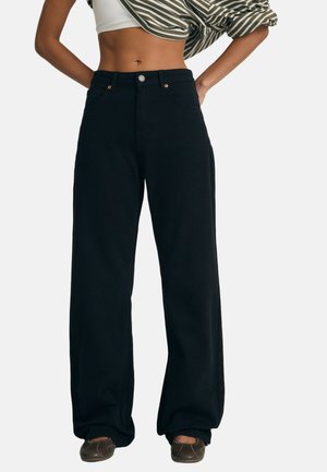 Stradivarius, D92 STRAIGHT WIDE-LEG JEANS 04891077 - Wide Leg - black