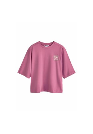 Next BOXY SHORT SLEEVE - Tricou cu imprimeu - raspberry pink
