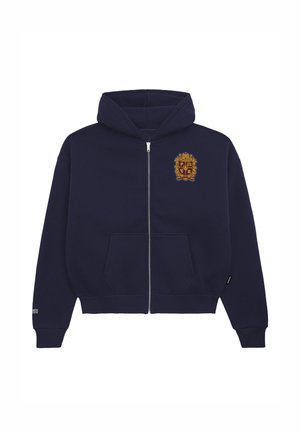 EMBLEM PATCH HOODIE - Sweat zippé - navy
