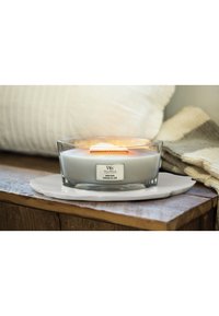 Woodwick ELLIPSE JAR WARM WOOL - Duftkerze - beige