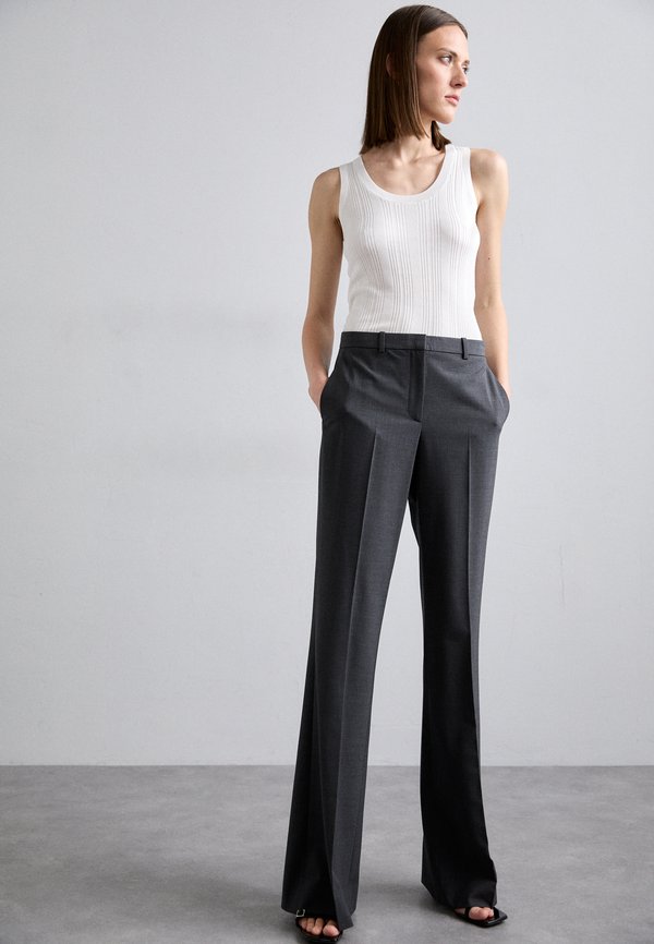 DEMITRIA TRACEABLE - Trousers - charcoal melange2