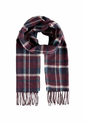 CHECK - Schal - burgundy red  fig