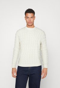 Only & Sons - ONSKICKER LIFE  CABLE CREW - Jumper - antique white Thumbnail Image 1