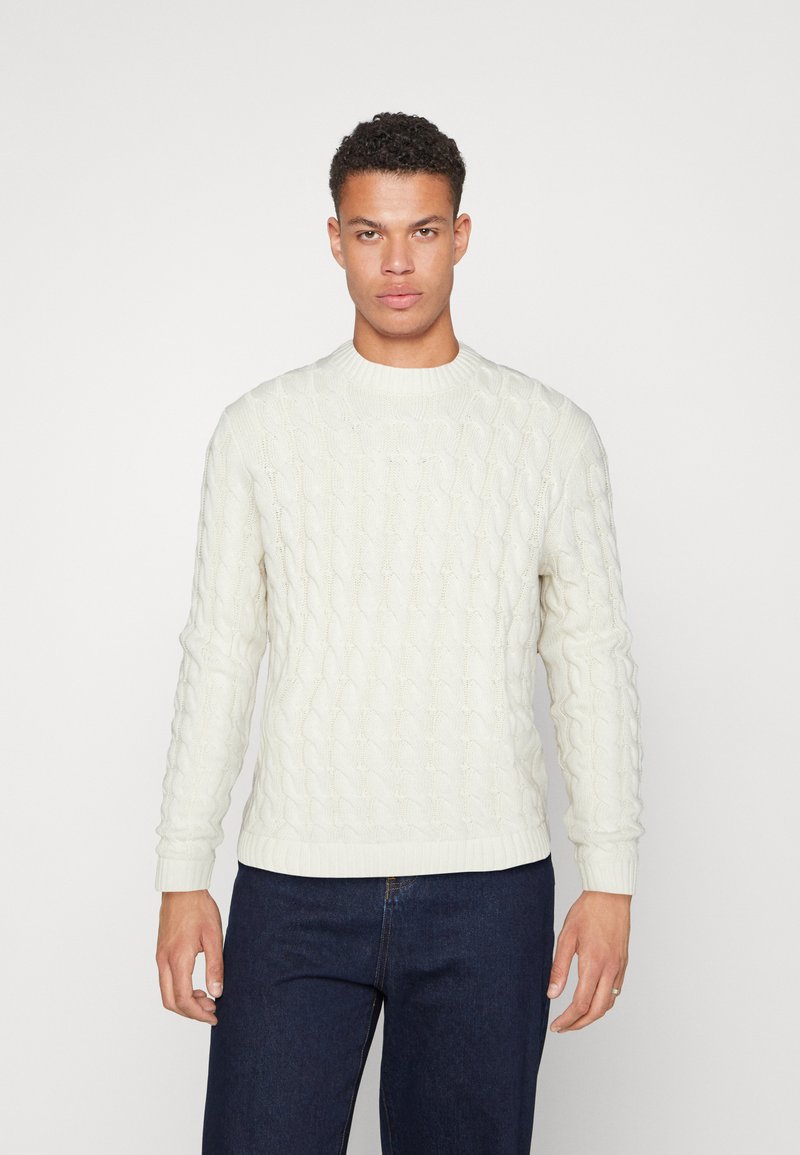 Only & Sons - ONSKICKER LIFE  CABLE CREW - Jumper - antique white, Enlarge