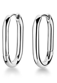 BOLD OVAL HOOPS - Oorbellen - silver-coloured