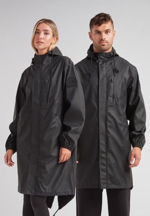 ELEMENTS LONGLINE HOODED RAINCOAT - Parka - BLACK