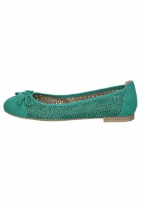 Caprice - Ballerina's - emerald suede Miniatuurafbeelding 1