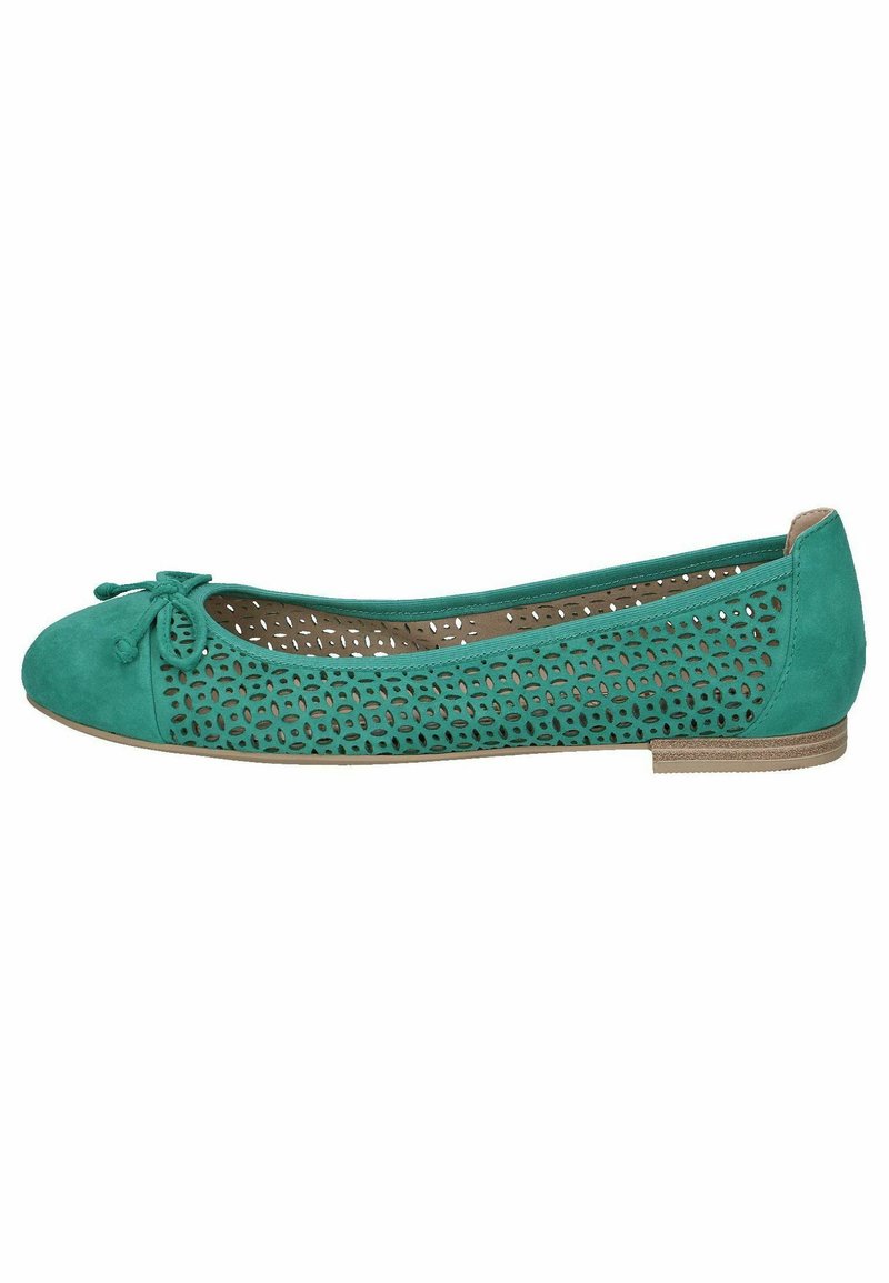 Caprice Balerinke - emerald suede
