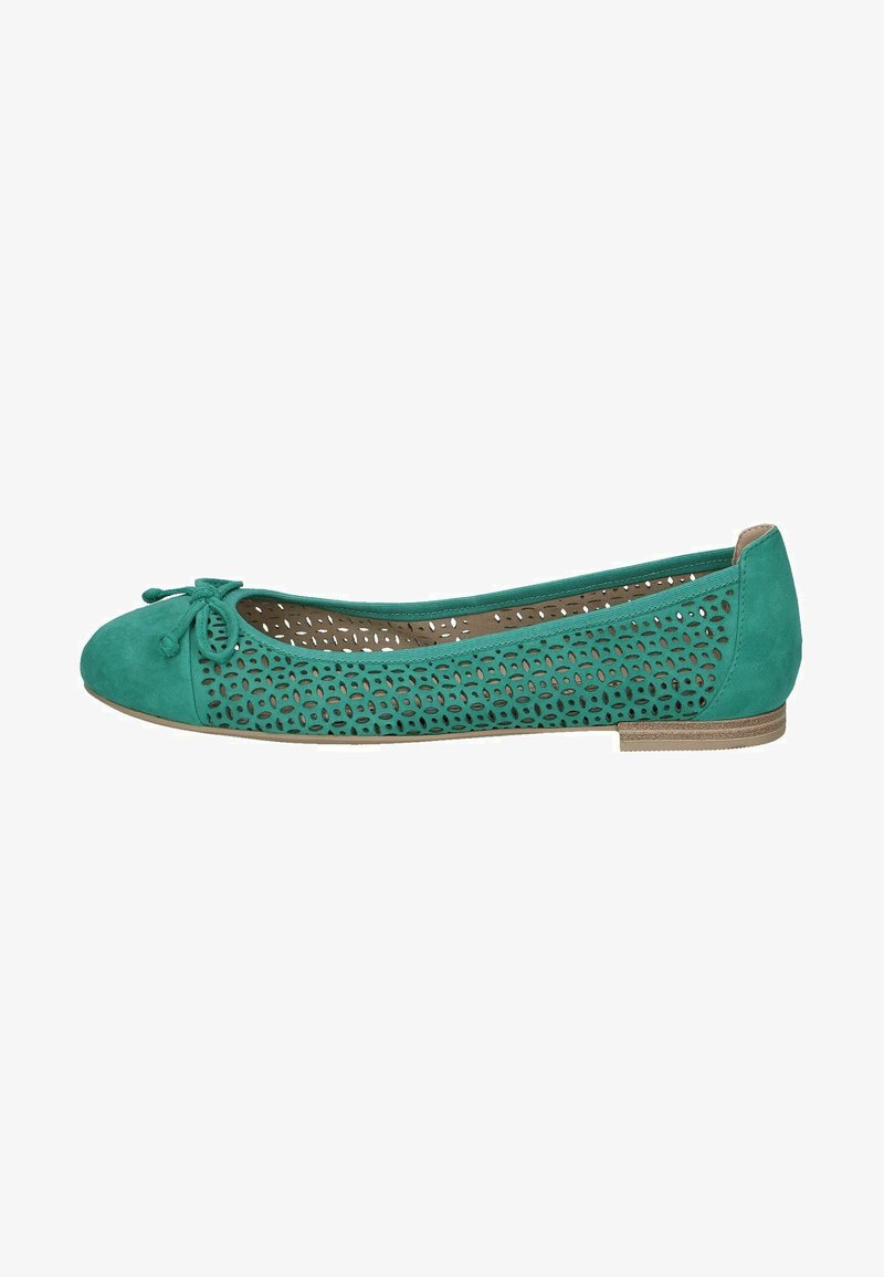 Caprice Balerinke - emerald suede
