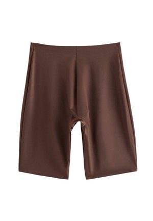 Lindex, LINDEX INVISIBLE BIKER BRIEFS IN MICRO LINDEX - Leggings - Stockings - dark brown