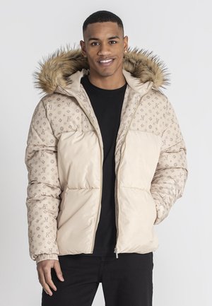 LOGOMANIA PUFFER - Zimná bunda - beige