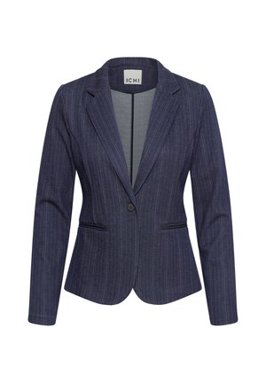 ICHI, IHKATE PINELLE BL - Blazer - dark blue jacquard stripe