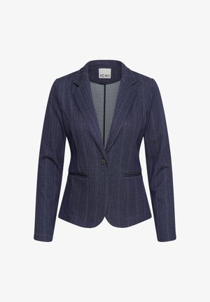 ICHI, IHKATE PINELLE BL - Blazer - dark blue jacquard stripe