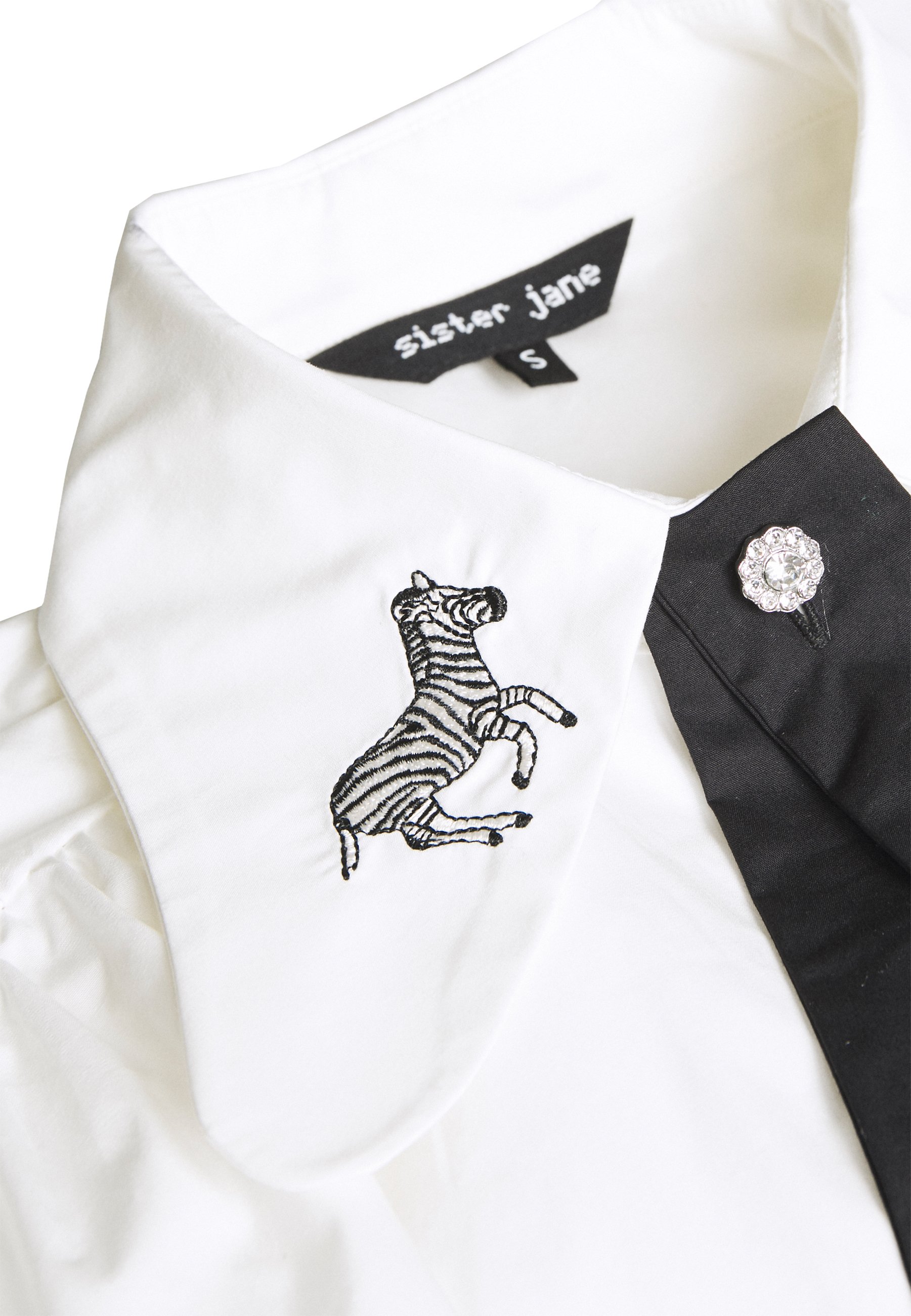 Sister Jane FOAL EMBROIDERED RETRO BLOUSE Skjorte ivory Sister Jane FOAL EMBROIDERED RETRO BLOUSE Skjorte ivory