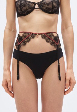 INSET GARTER BELT - Traky - brown/black