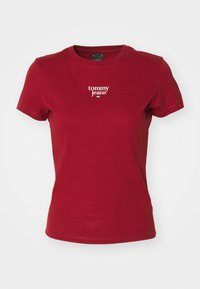 Tommy Jeans SLIM ESSENTIAL LOGO TEE - Βασικό μπλουζάκι - regatta red