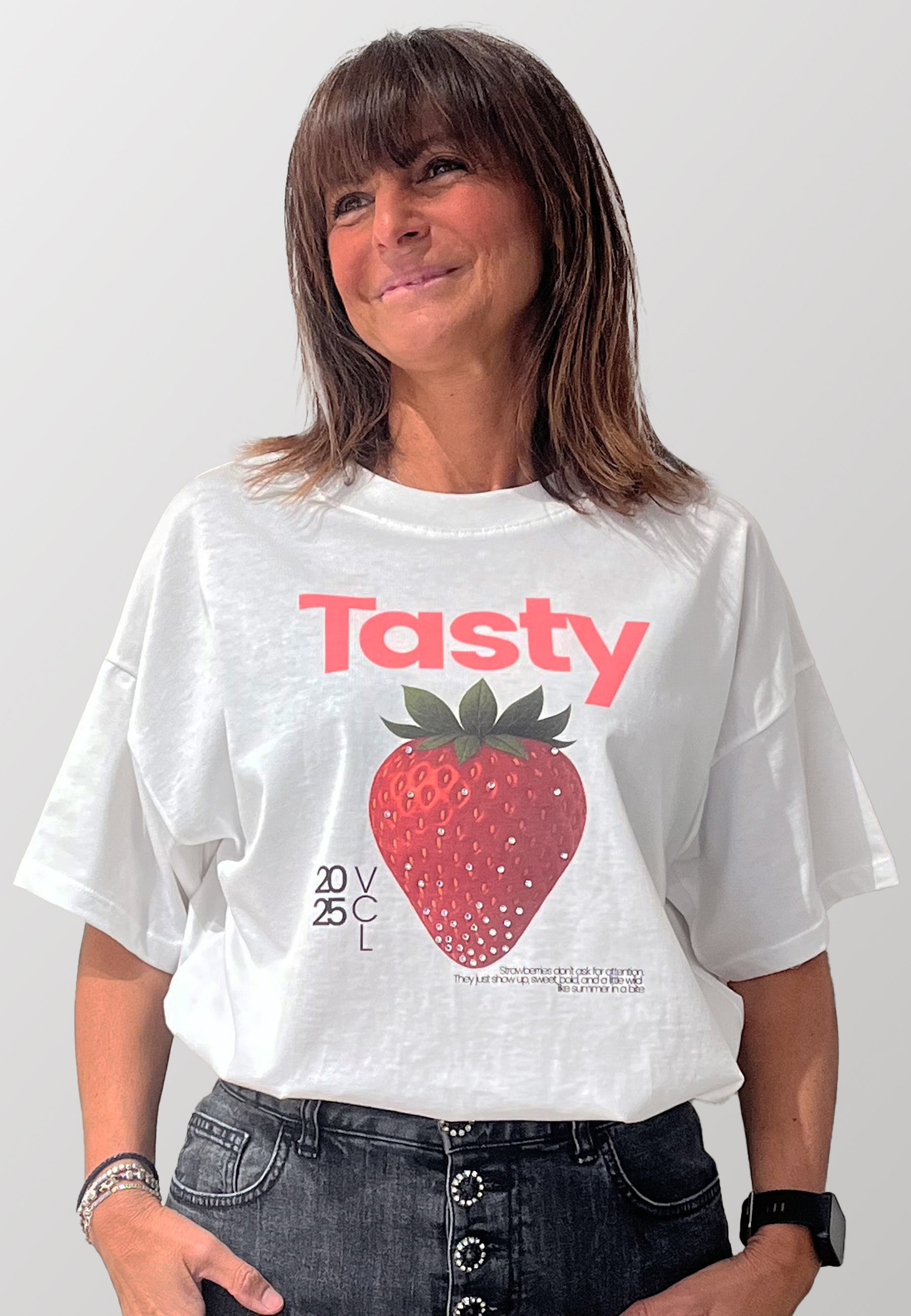 ViCOLO SUMMER TOP T-shirt con stampa bianco
