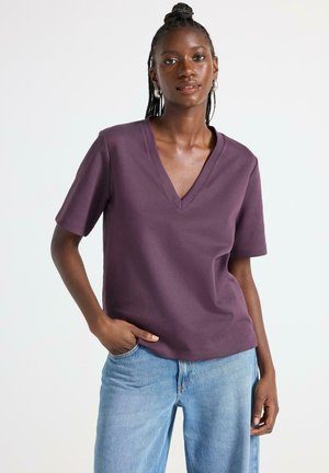 T-shirts basic - dark dusty lilac