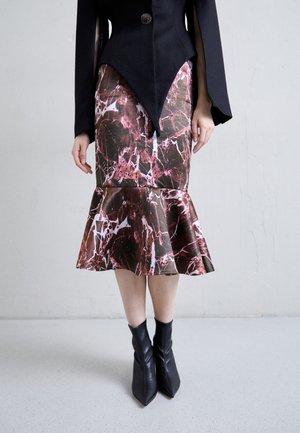 MIKAGE SHIN MERMAID SLIT SKIRT - Pencil φούστα - red marble