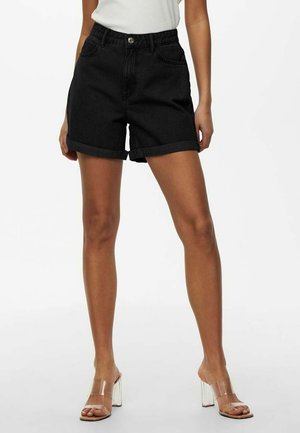 LIFE - Denim shorts - black denim