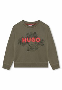 HUGO Kids MOLLETONNÉ IMPRIMÉ - Sudadera - vert army
