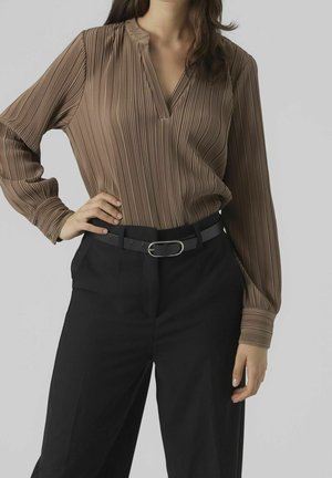 Blouse - mottled dark brown