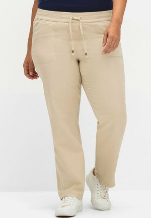 Sheego, Straight leg jeans - sand