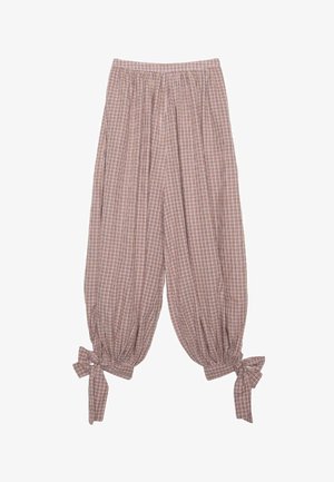 Stradivarius, VOLUME CHECK TROUSERS - Pantalon classique - light pink